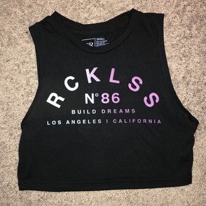 Young & Reckless cropped top. Size small